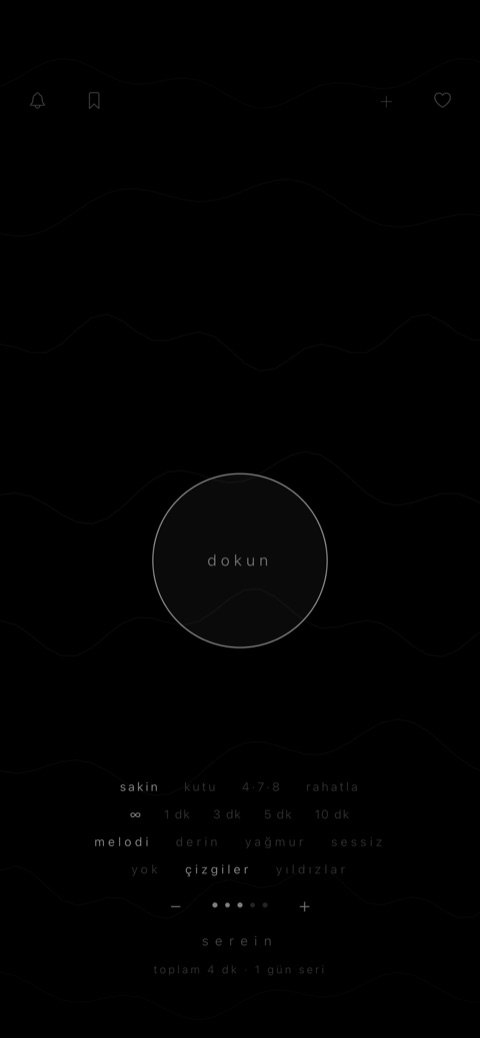 Ana ekran — daireye dokun